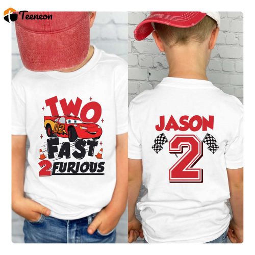 Custom Lightning McQueen Birthday Shirt: 2nd Birthday Disneyland Cars Movie Fast & Curious