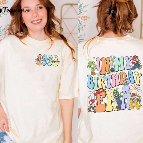 Custom Mario Birthday Shirt Mario Family Tees Personalized Mario T-Shirt