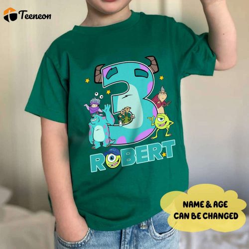 Personalized Monsters Inc Birthday Shirts – Fun Matching Tees for Kids Boys & Girls