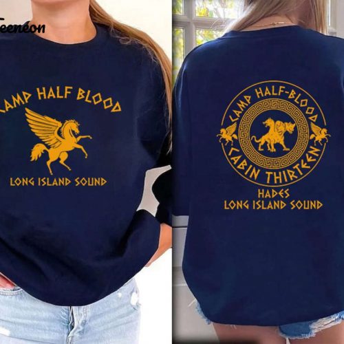 Percy Jackson Sweatshirt Hoodie T Shirt – Custom Camp Half Blood & Camp Jupiter Shirt – Bookish Gift