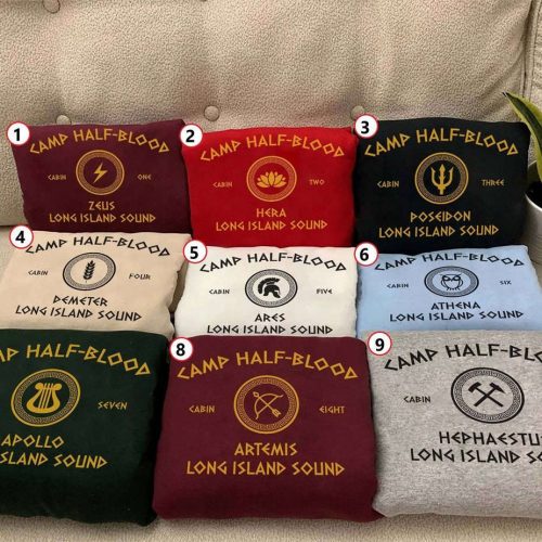 Custom Percy Jackson Sweatshirt Hoodie – Camp Half Blood & Camp Jupiter Shirt Book Lover Gift