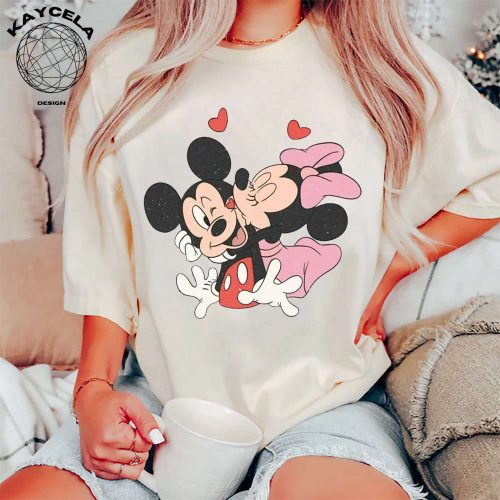 Cute Mickey Minnie Valentine Shirt: Disney Valentine s Day Gift Vintage Design – Perfect Valentine Shirt for Disney Fans!