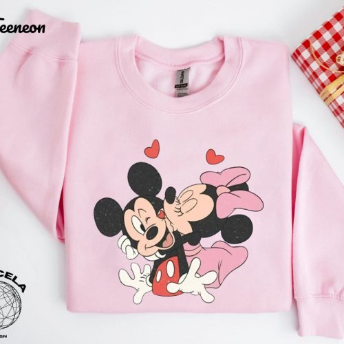 Cute Mickey Minnie Valentine Shirt: Disney Valentine s Day Gift Vintage Design – Perfect Valentine Shirt for Disney Fans!