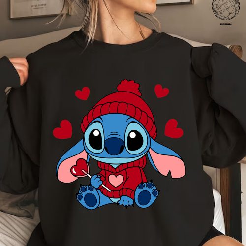 Cute Stitch Valentine Candy Heart Shirt – Perfect Disney Valentines Day Matching Shirt for Stitch Fans