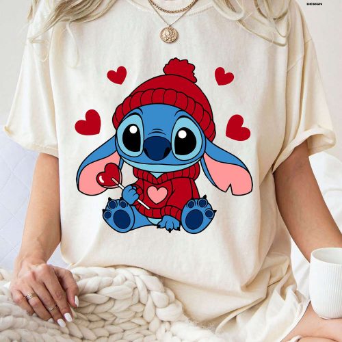 Cute Stitch Valentine Candy Heart Shirt – Perfect Disney Valentines Day Matching Shirt for Stitch Fans