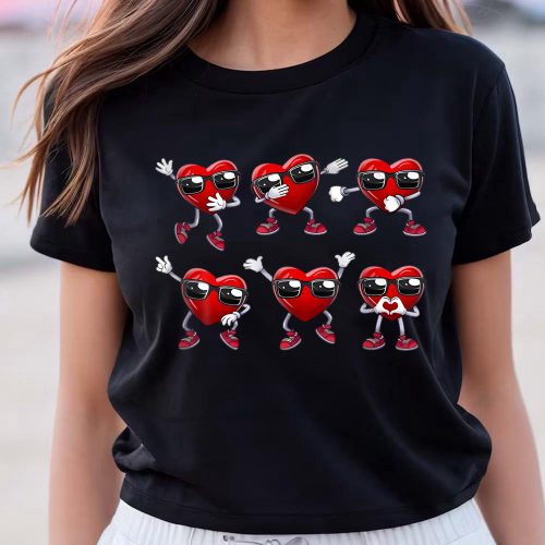 Cute Valentines Day Shirts, Hearts Dancing Dance Valentines Day T-shirt