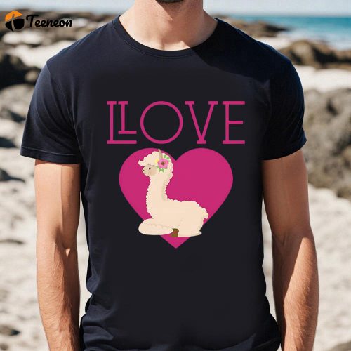 Cute Kids Llama Valentines Day Shirts: Adorable V-Day Fashion for Children