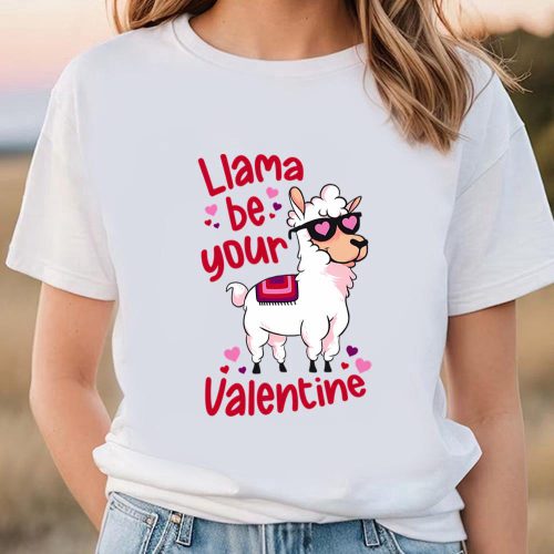 Llama Be Your Valentine Funny T-Shirt – Cute Valentines Day Shirts