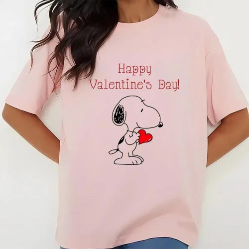 Cute Valentines Day Shirts: Peanuts Snoopy Happy Valentines Day Shirt