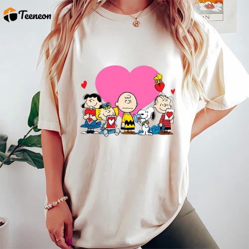 Cute Valentines Day Shirts, Peanuts Snoopy Valentine Day Sleeve Shirt