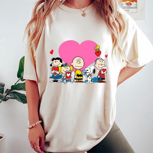 Cute Valentines Day Shirts, Peanuts Snoopy Valentine Day Sleeve Shirt