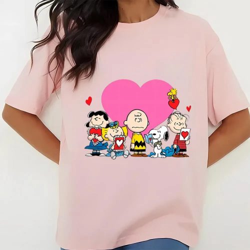 Cute Valentine s Day Shirt: Peanuts Snoopy Sleeve Shirt