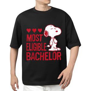 Cute Peanuts Snoopy Valentine’s Day Bachelor T-Shirt – Perfect for Valentines Day!