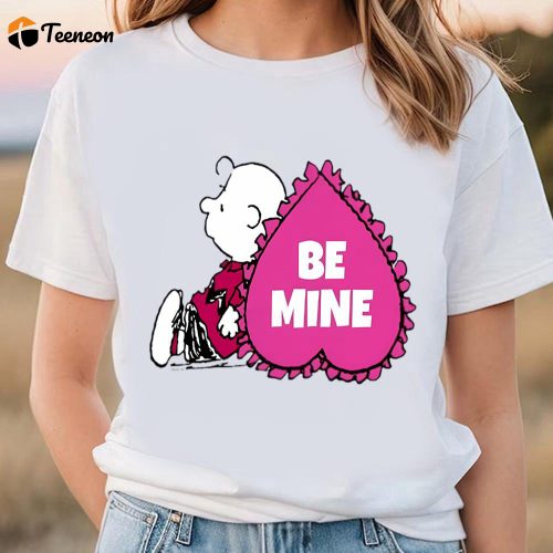 Cute Valentines Day Shirts, Peanuts Valentine Day Charlie Brown Heart T-shirt