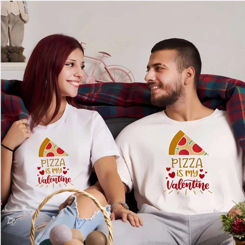 Cute Valentines Day Shirts, Pizza Is My Valentine Funny Valentines Day Kid Boy Girl Unisex Shirt