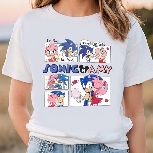 Cute Valentines Day Shirts, Sonic And Amy Rose Shirt, Sonic Valentines Shirt