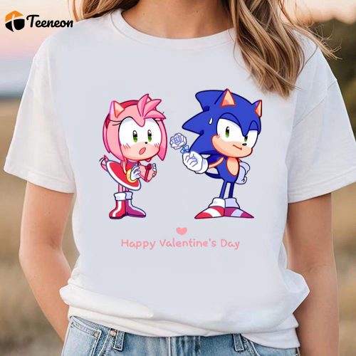 Cute Valentines Day Shirts, Sonic The Hedgehog Amy Rose Love Girls T-Shirt