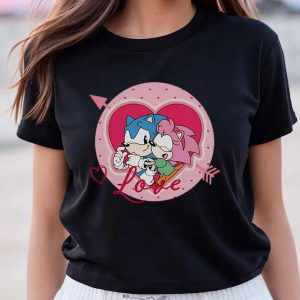 Cute Valentines Day Shirts, Sonic The Hedgehog Amy Rose Love Valentine’s T-Shirt