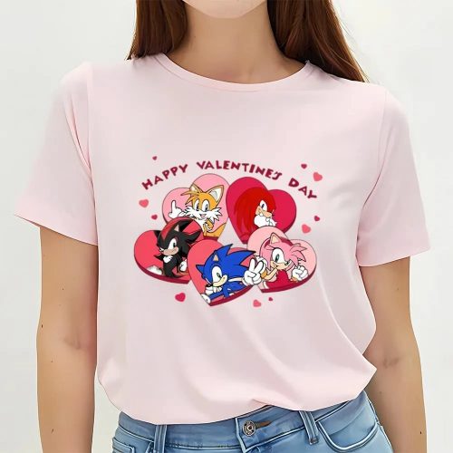 Cute Valentines Day Shirts, Sonic The Hedgehog Valentine Shirt