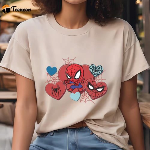 Cute Spiderman Hearts Valentine Day Shirts – Superhero Valentine Shirt