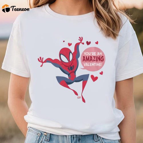 Cute Valentines Day Shirts, Spiderman Valentine You’re An Amazing Valentine T-Shirt