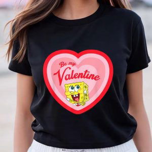 Cute Spongebob Squarepants Be My Valentine T-shirt – Perfect for Valentines Day