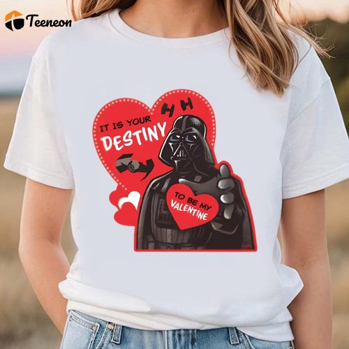 Cute Valentines Day Shirts, Star Wars Darth Vader It Is Your Destiny To Be My Valentine Shirt