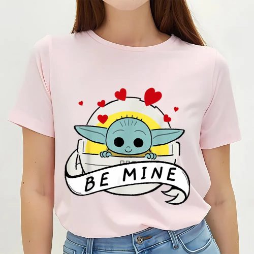 Cute Valentines Day Shirts, Star Wars The Mandalorian The Child Be Mine Valentine’s Day T-Shirt