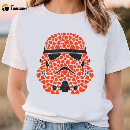 Cute Valentines Day Shirts, Star Wars Valentine’s Day Stormtrooper Hearts T-Shirt