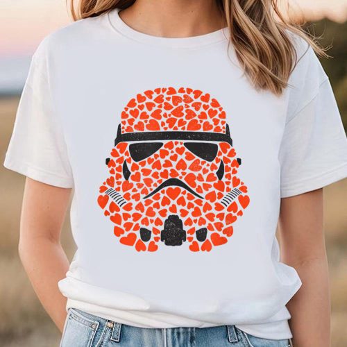 Cute Valentines Day Shirts, Star Wars Valentine’s Day Stormtrooper Hearts T-Shirt