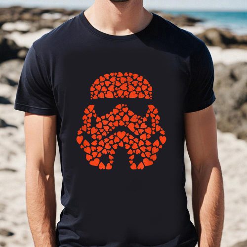 Cute Valentines Day Shirts, Star Wars Valentine’s Day Stormtrooper Mini Hearts T-Shirt