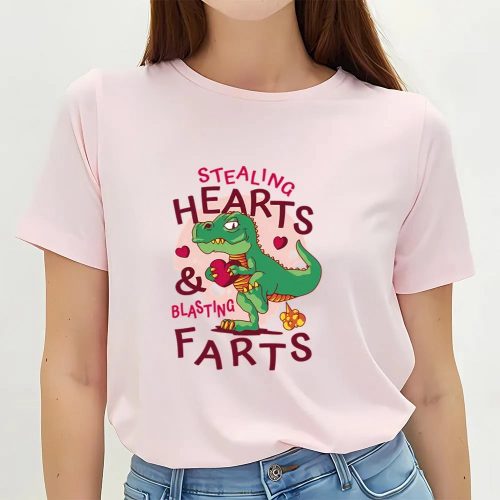 Cute Valentine s Day Shirt: Stealing Hearts & Blasting Farts Tee