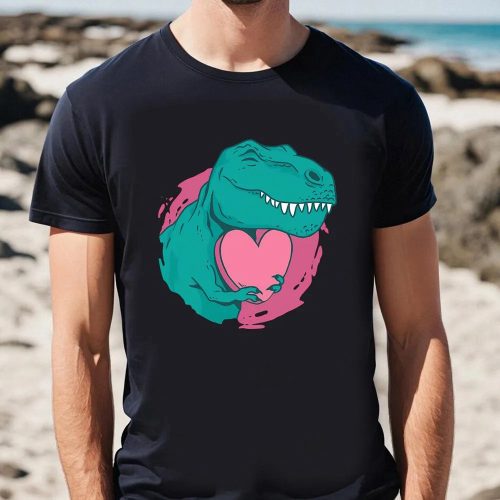 Cute T-Rex Valentine Heart Shirt: Unique Valentines Day Shirts