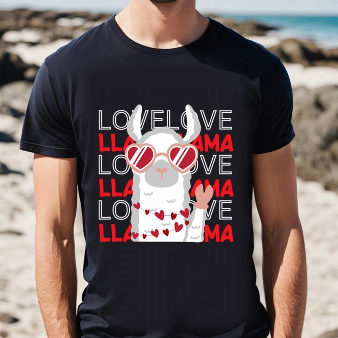 Cute Valentines Day Shirts, The Llama Of Love Valentine Day T-Shirt