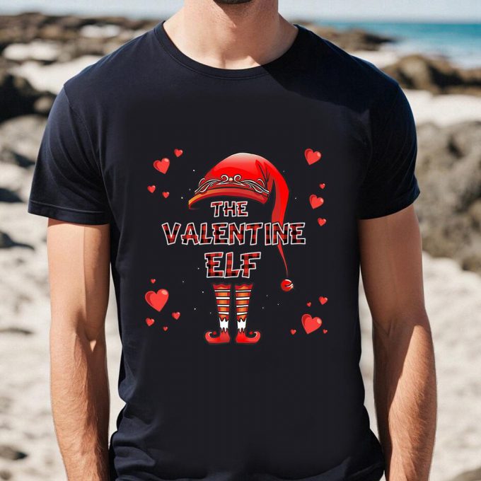 Cute Valentines Day Shirts, The Valentine Elf Valentine’s Day T-Shirt