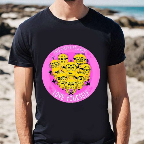 Cute Valentine s Day Shirts: Love Yourself Minions Group T-Shirt