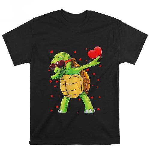 Cute Valentine s Day Turtle Lover T-Shirts – Funny Dab Dance Express Your Love