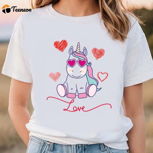 Cute Unicorn Valentine s Day Shirt: Sweet Lovers Gift Tee