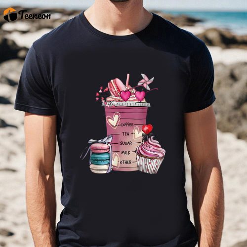 Cute Valentine s Day Shirts for Coffee Lovers: Heart Women s Girl s Shirt