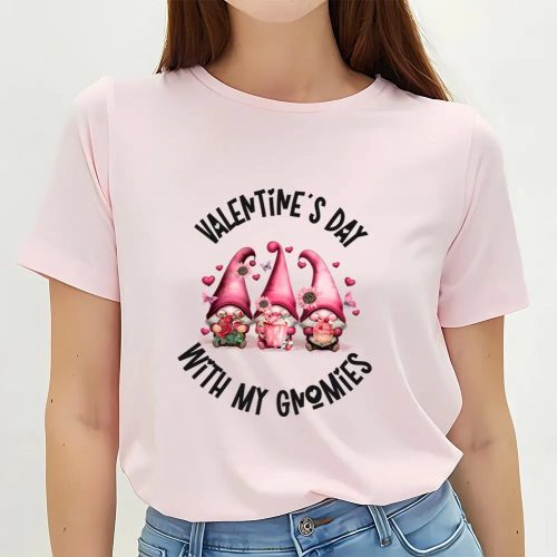 Cute Valentines Day Shirts, Valentine Day With My Gnomies T-shirt