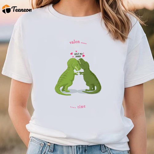 Cute Valentines Day Shirts, Valentine Dinosaur T-Shirt