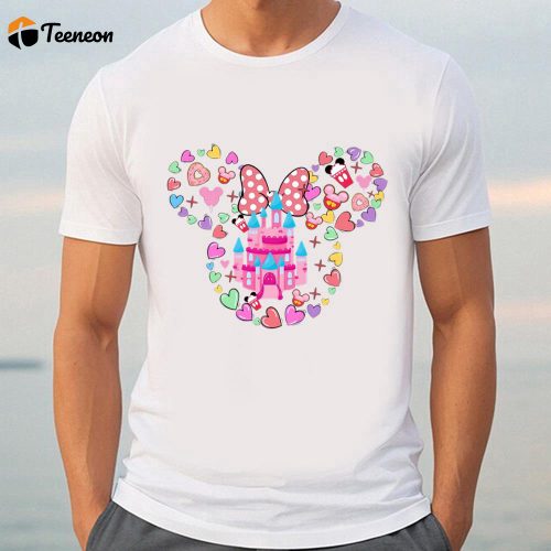 Cute Valentines Day Shirts, Valentine Mickey Mouse Disney Castle Love Shirt