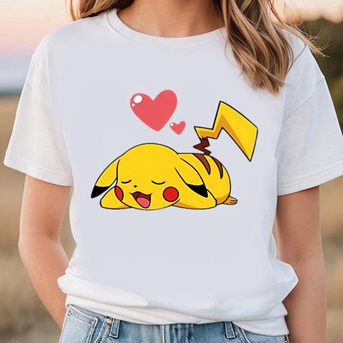 Cute Valentines Day Shirts, Valentine Pikachu With Love Pokemon Valentine T-Shirt