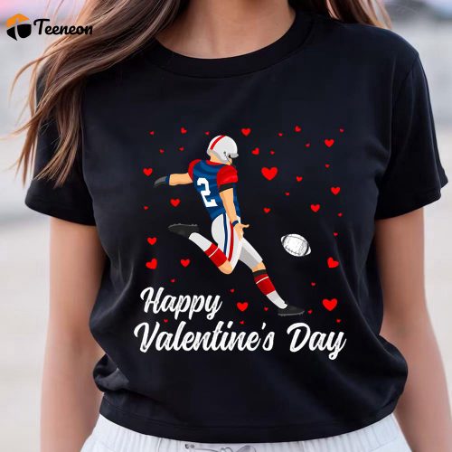 Cute Valentines Day Shirts, Valentine’s Day American Football Or Rugby Lover Gift T-Shirt