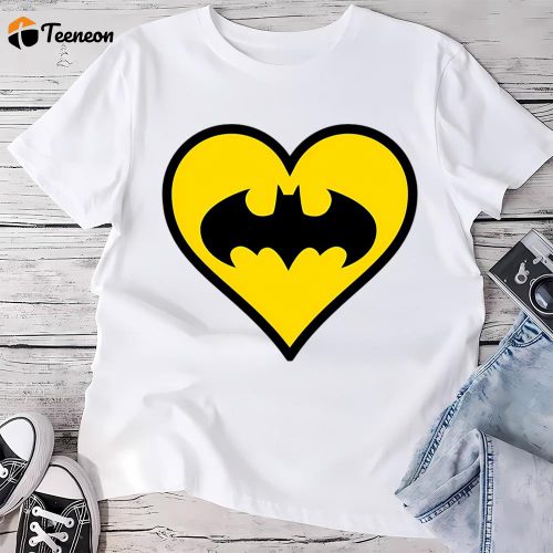 Cute Valentines Day Shirts, Valentine’s Day Batman Heart Logo T-Shirt