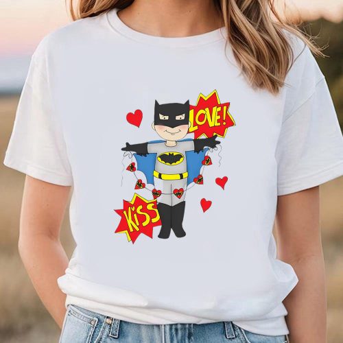 Cute Valentines Day Shirts, Valentine’s Day Batman Kiss Love T-Shirt