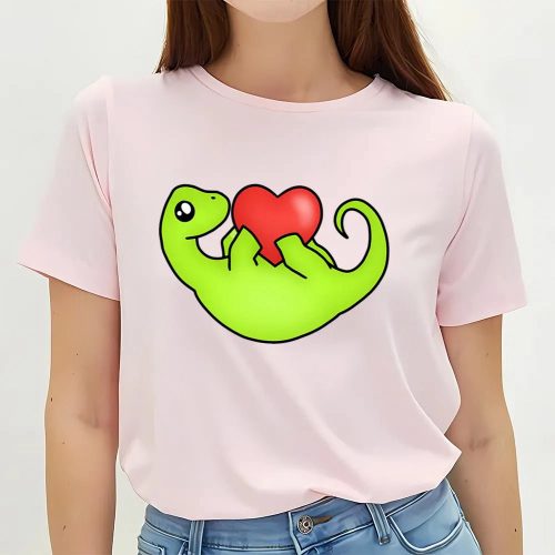 Cute Valentines Day Shirts, Valentines Day Be My Valentine Cute Brachiosaurus Holding A Heart Valentine T-Shirt