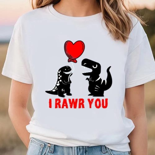 Cute Valentines Day Shirts, Valentines Day Dinosaur T Rex T-shirt