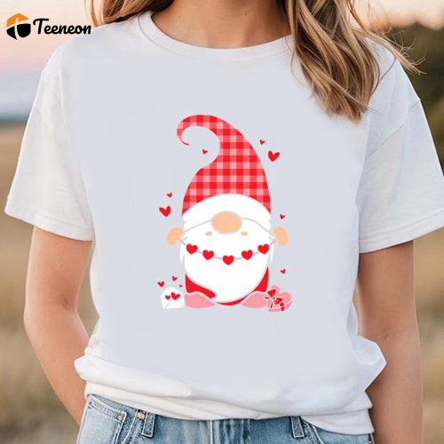 Cute Valentines Day Shirts, Valentine’s Day Gnome T-Shirt