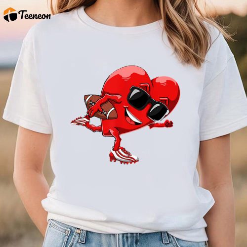 Cute Valentines Day Shirts, Valentines Day Heart American Football Boys Men Kids Sports Classic T-Shirt